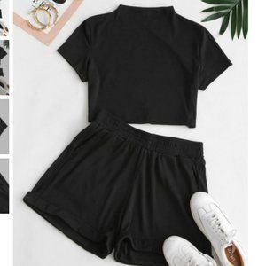 Zaful Mock Neck 2 Piece set